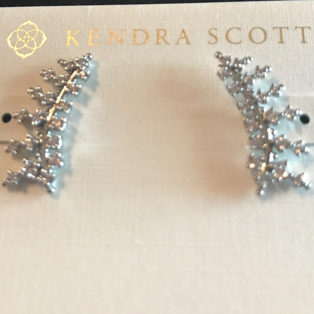 Kendra Scott Silver Laurie Crawler Earrings NWT